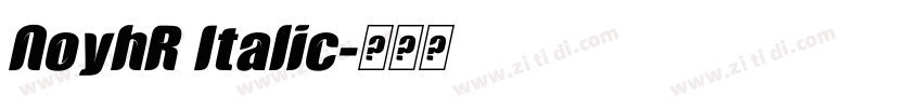 NoyhR Italic字体转换 NoyhR Italic字体转换